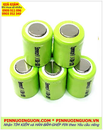 Pin sạc 1.2v 1/3AA 120mAh, Pin sạc công nghiệp đầu bằng 1.2v 1/3AA 120mAh, Cell pin Grepow 1.2v 1/3AA 120mAh